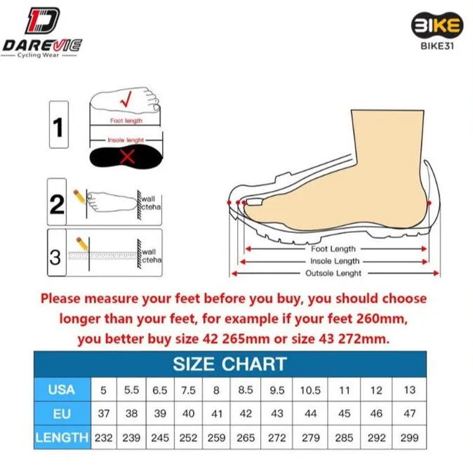 Darevie DVS004 Cycling Bicycle Bike MTB Shoes 2021 with Velcro / Blue / Black (Size 39 - 44)