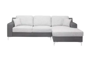 Dark Grey Loveseat & Chaise with 1 Pillow