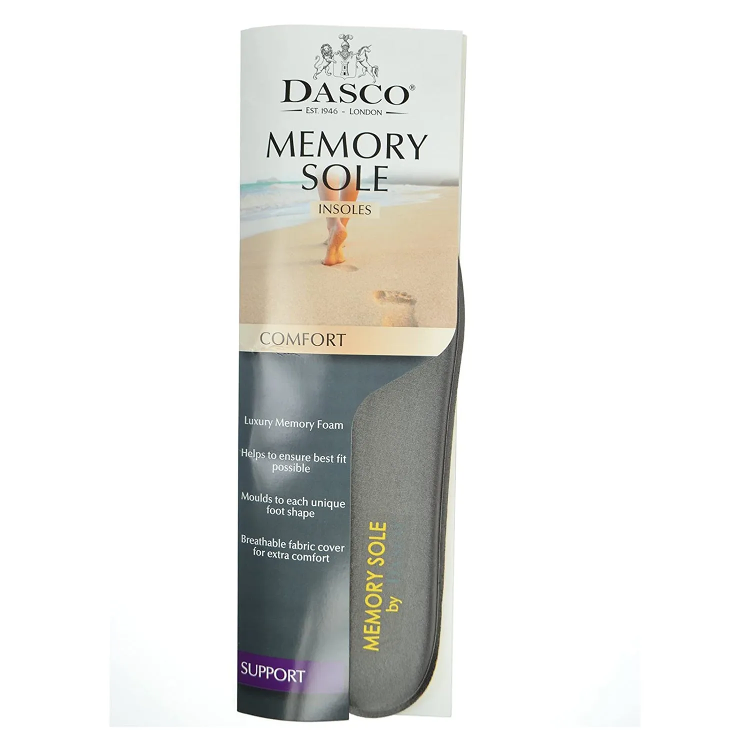 Dasco Memory Sole Insole with Luxury Memory Foam