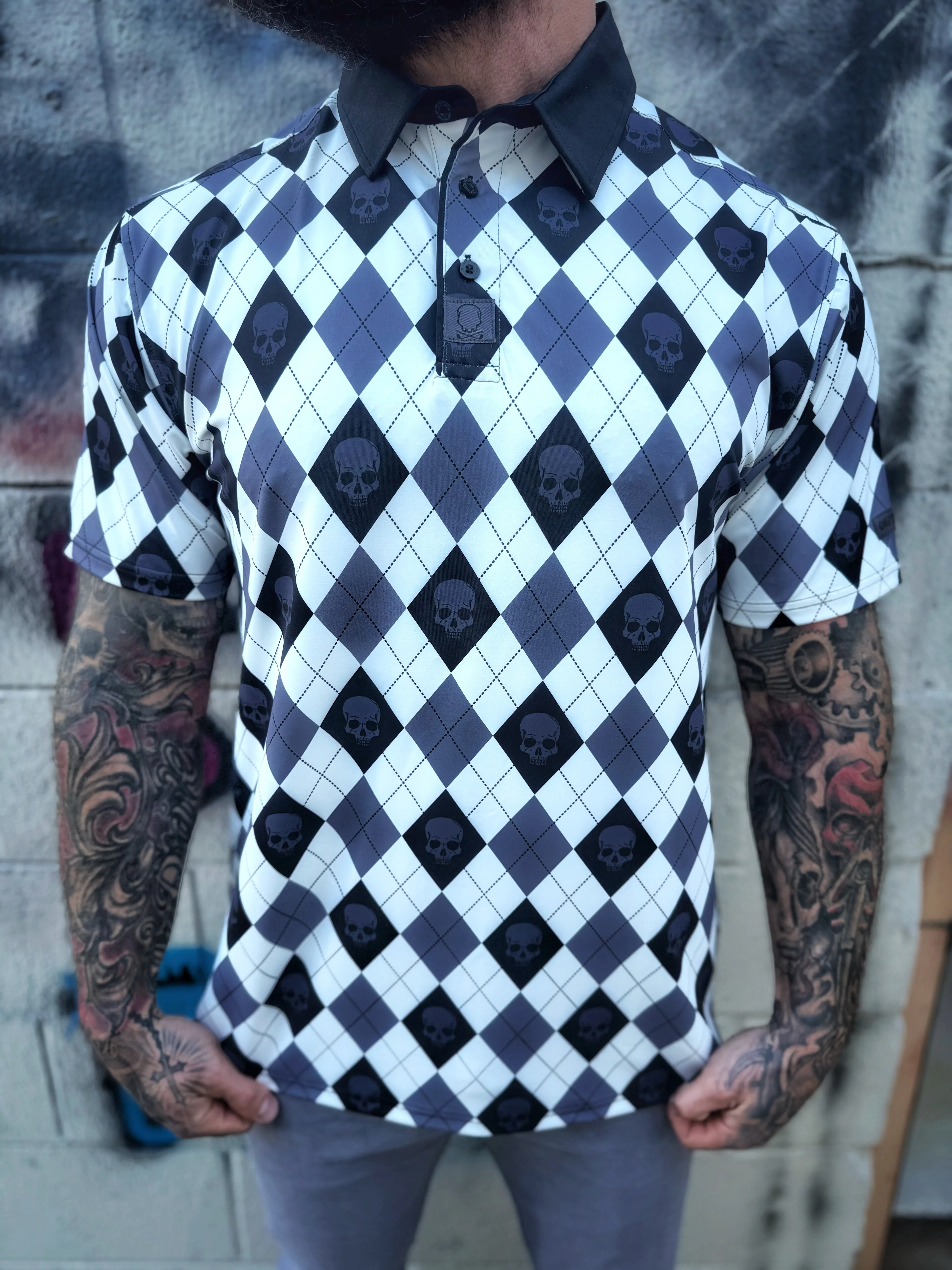 DIAMOND SKULL GOLF POLO