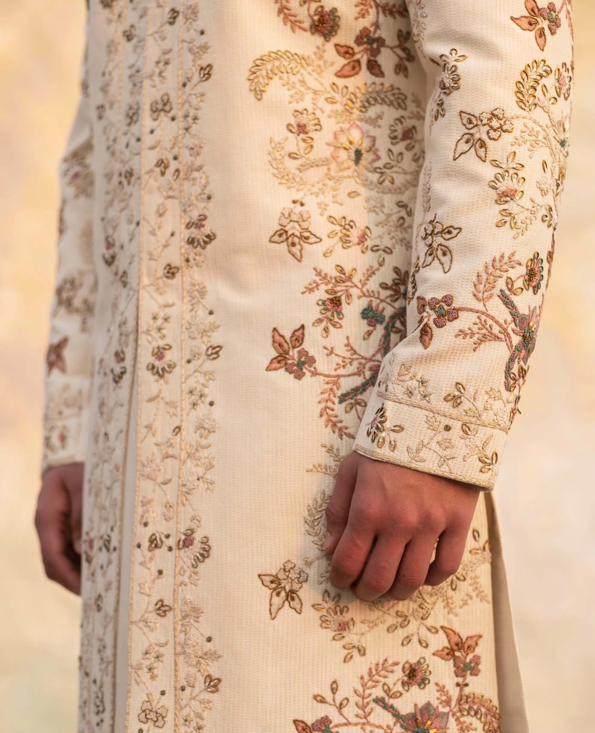 Dirty Ivory Sherwani Set