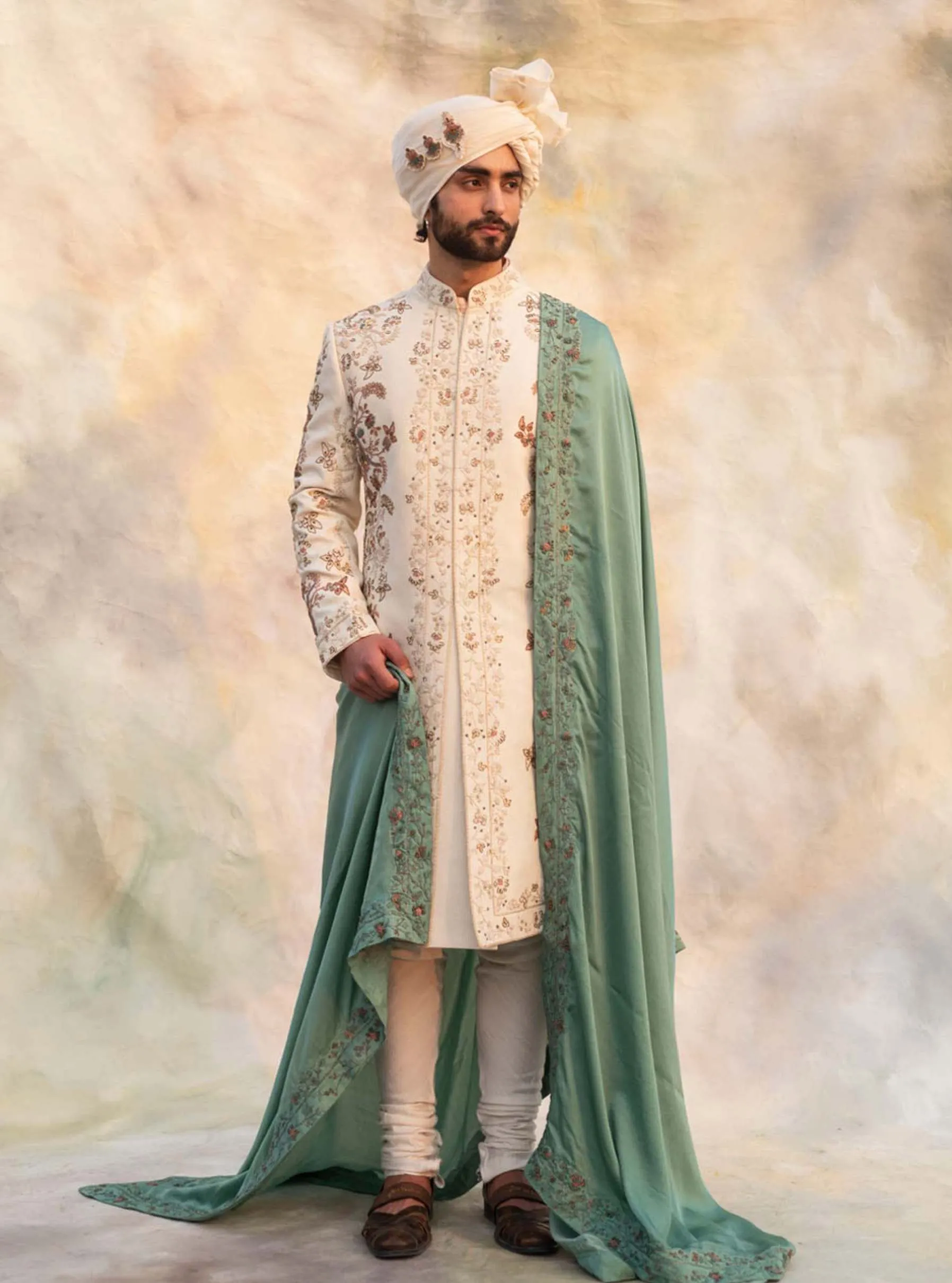 Dirty Ivory Sherwani Set