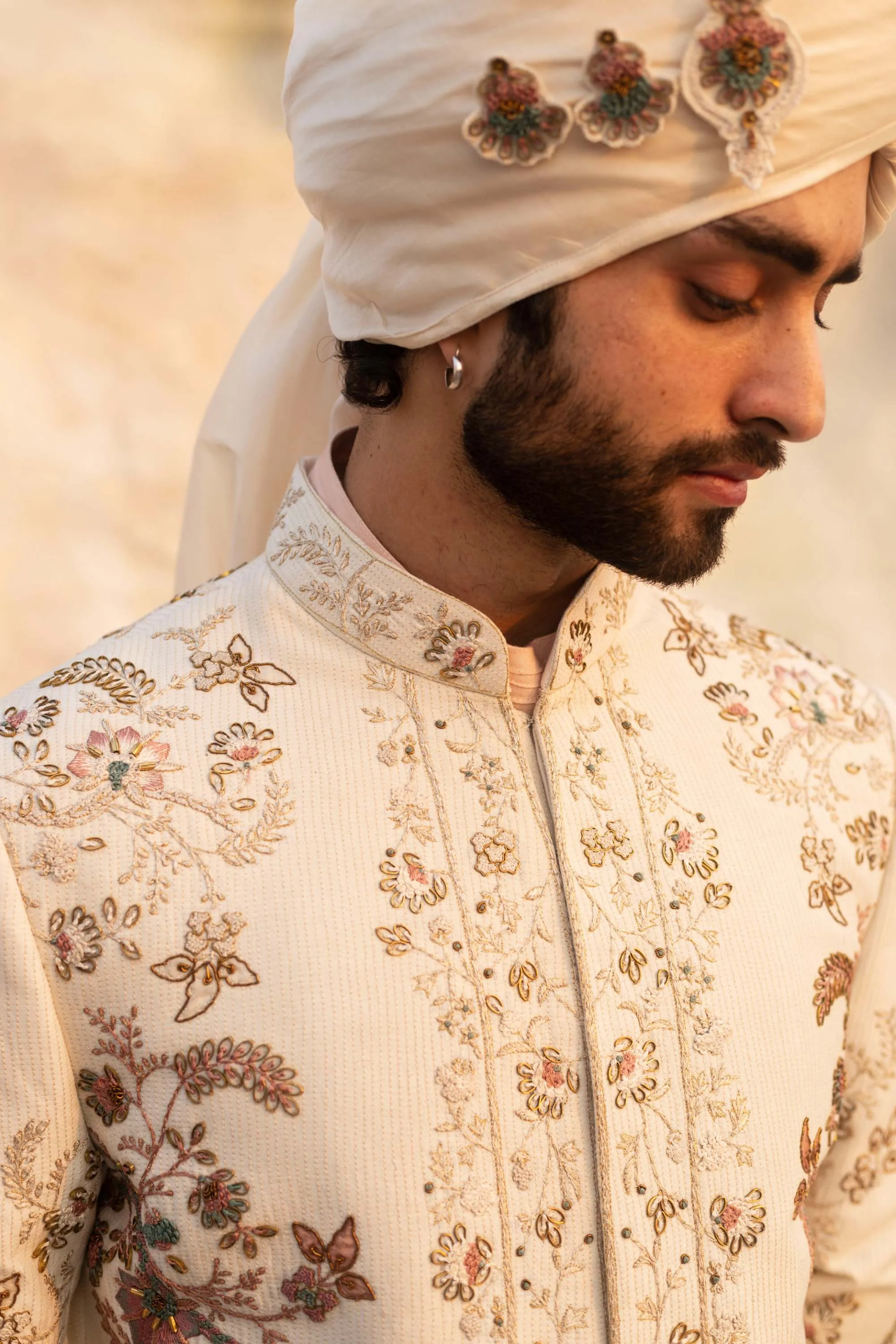 Dirty Ivory Sherwani Set