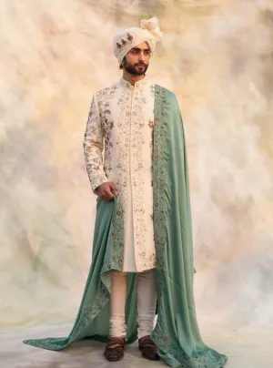 Dirty Ivory Sherwani Set