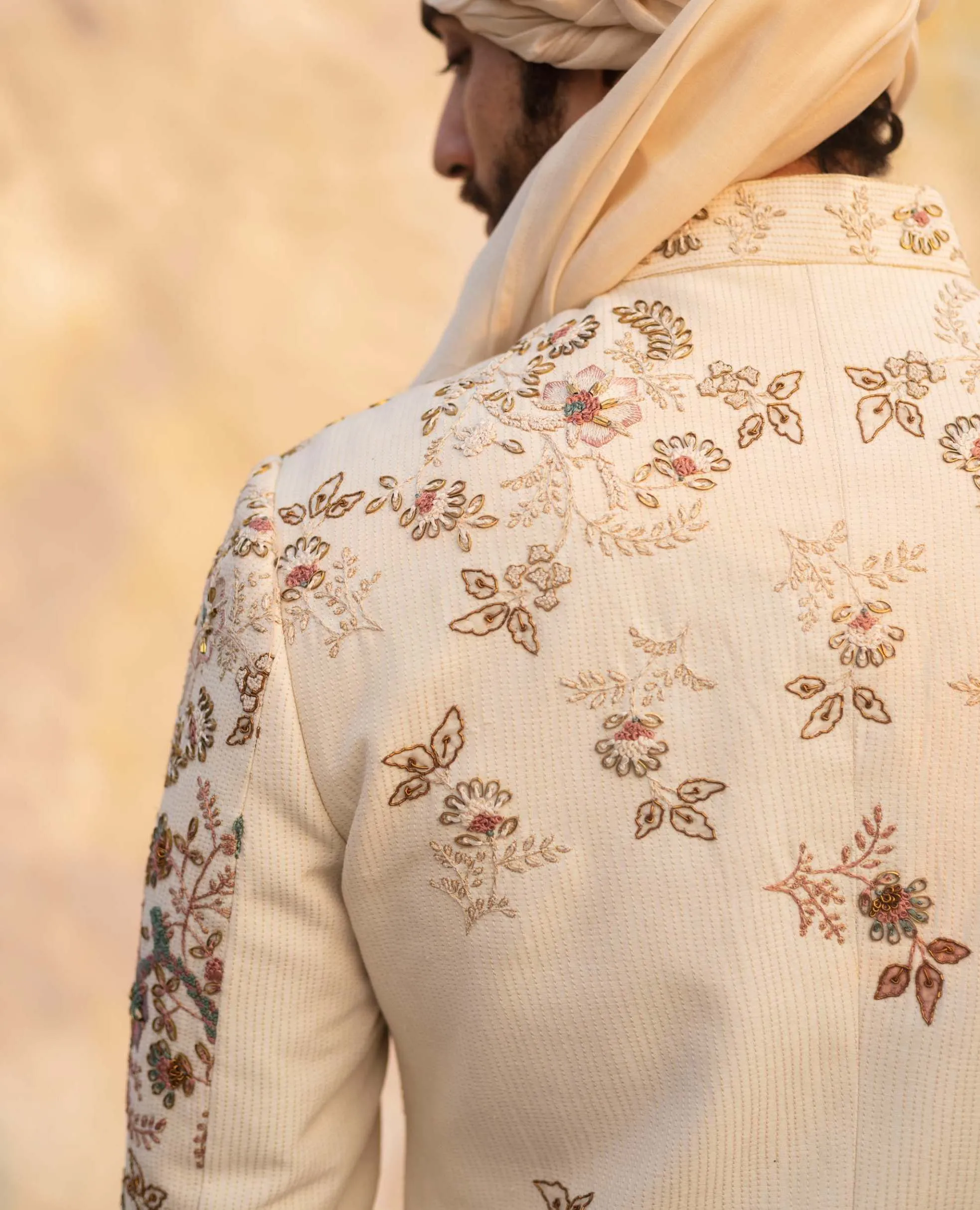 Dirty Ivory Sherwani Set