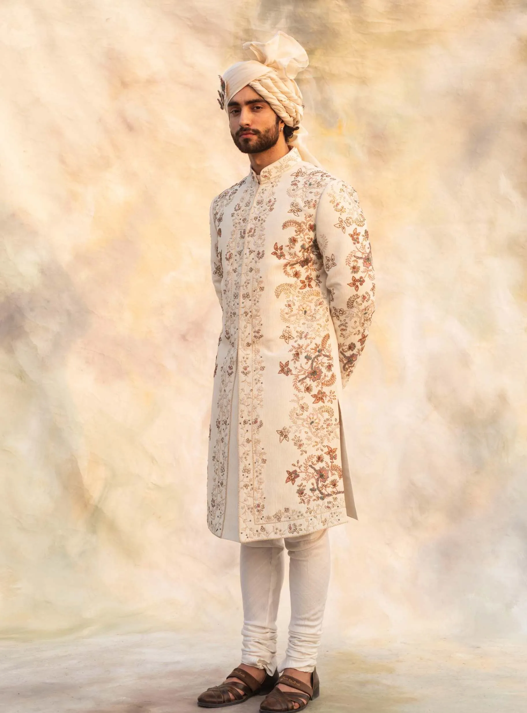 Dirty Ivory Sherwani Set