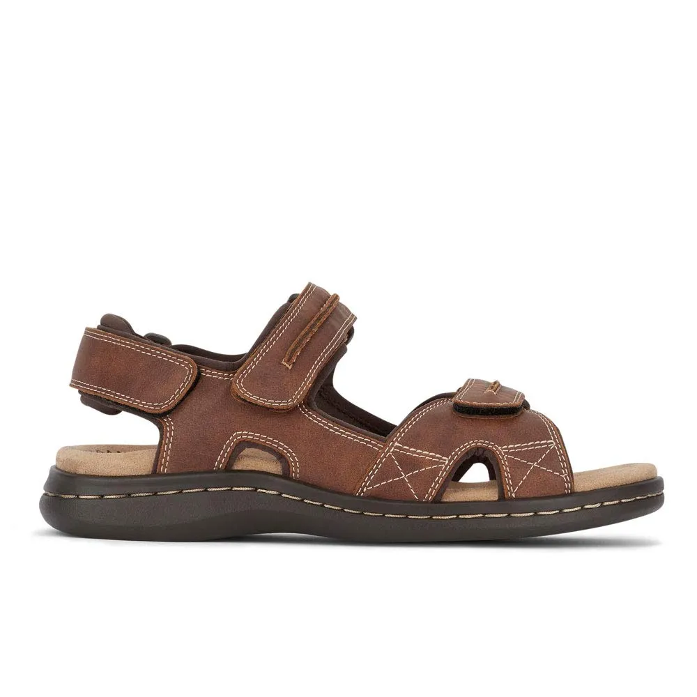 Dockers Mens Hook & Loop Sport Sandal, Rust, 10 US