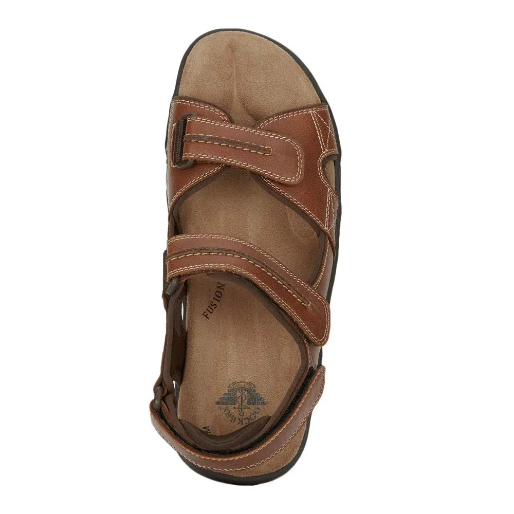 Dockers Mens Hook & Loop Sport Sandal, Rust, 10 US