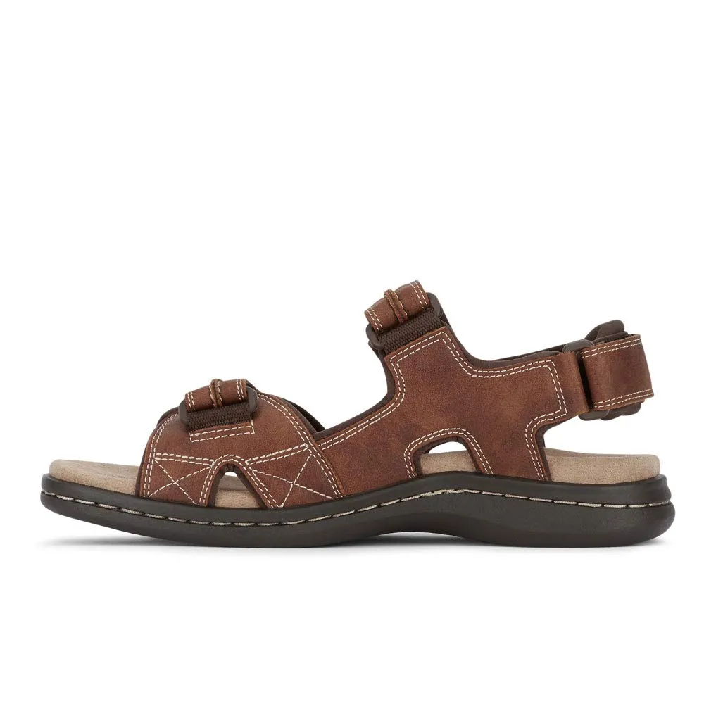 Dockers Mens Hook & Loop Sport Sandal, Rust, 10 US
