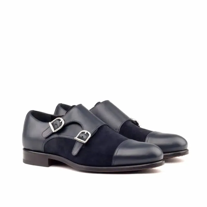 Double Monk Strap Black