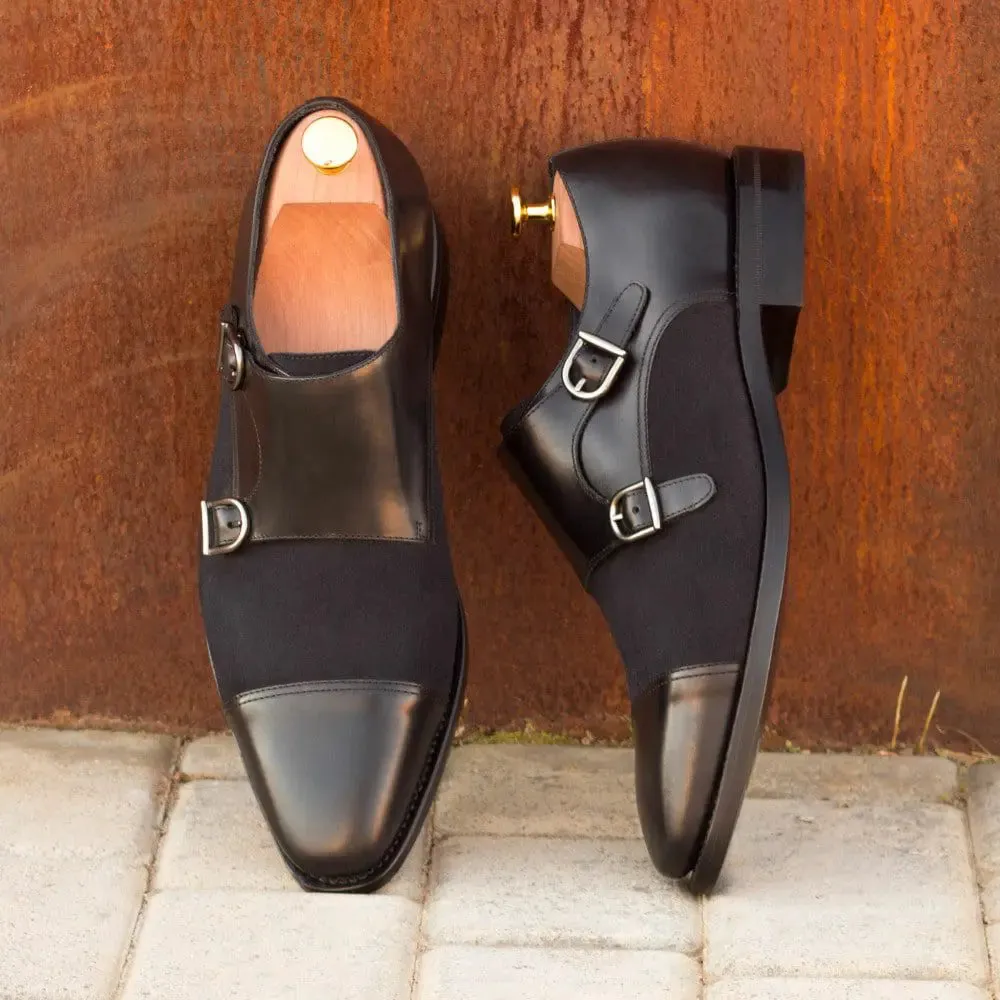 Double Monk Strap Black