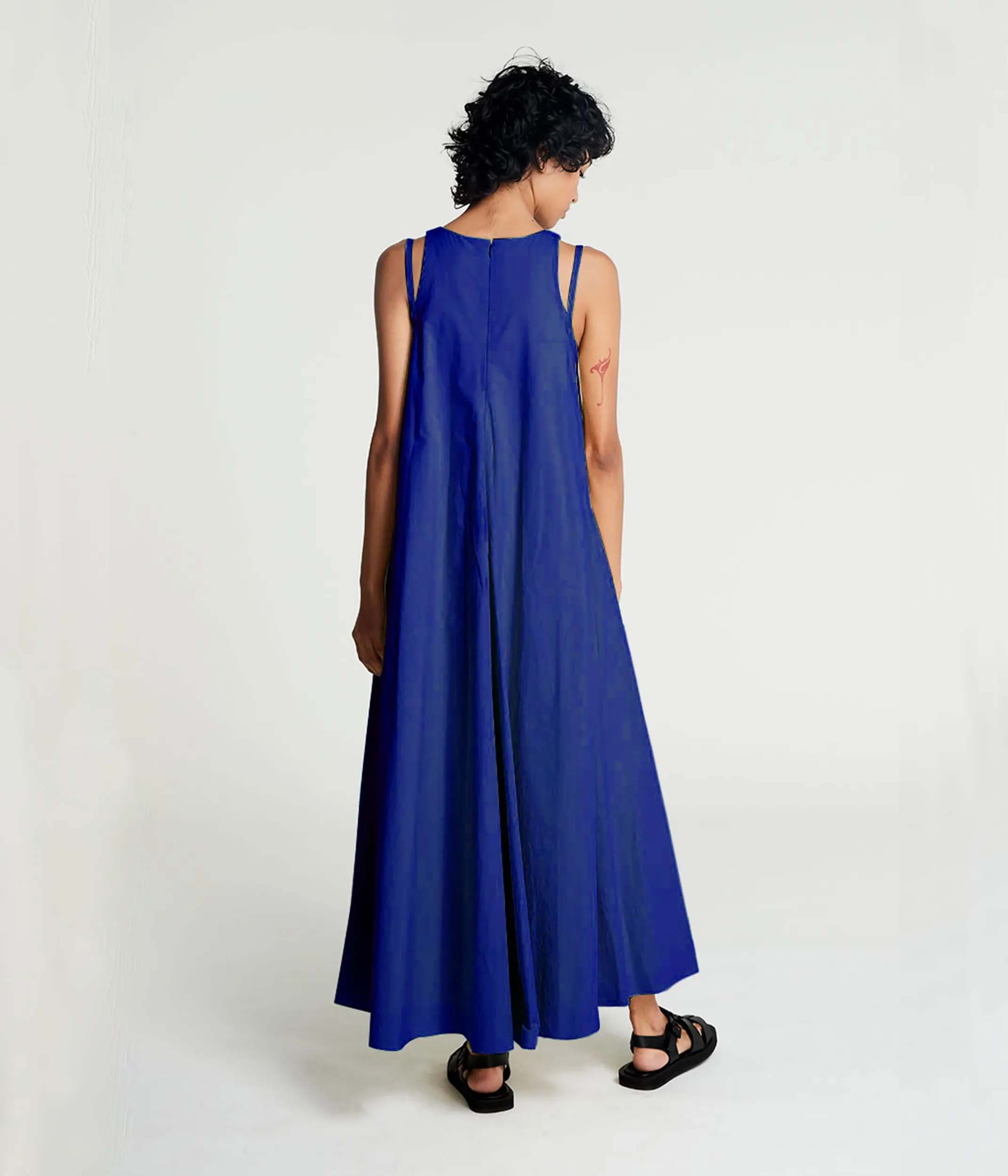 DOUBLE STRAP DRESS IN BLUE