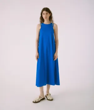 DOUBLE STRAP JERSEY DRESS IN BLUE