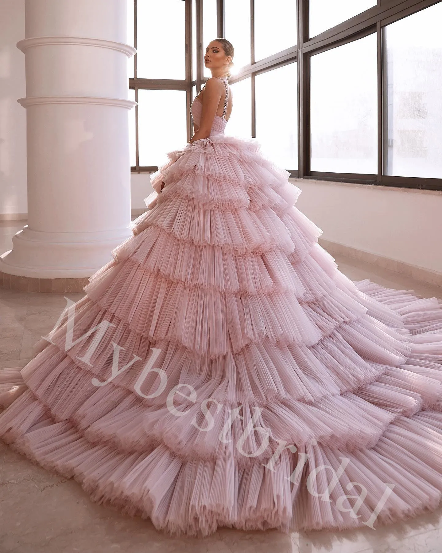 Elegant V-neck Strapless Sleeveless A-line Long Prom Dress,PDS1079