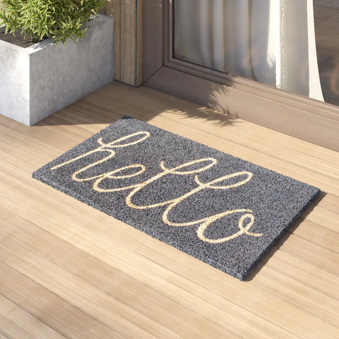 Epes 30 in. x 18 in. Non-Slip Outdoor Door Mat Winston Porter Color: Gray
