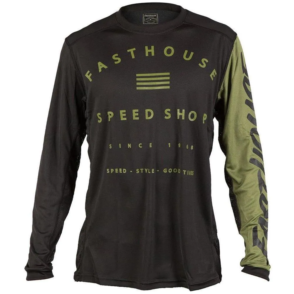Fasthouse Fastline Speed Shop Mens MTB Jersey - Olive
