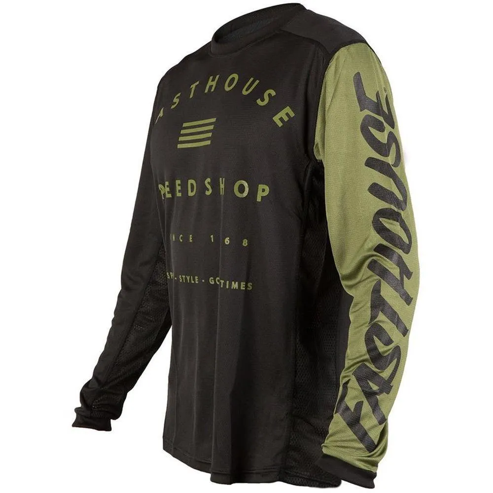 Fasthouse Fastline Speed Shop Mens MTB Jersey - Olive