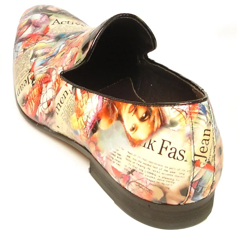 FI-6793 Lady Magazine Men's Leather Slip On Pointed Toe Slip on Fiesso by Aurelio Garica