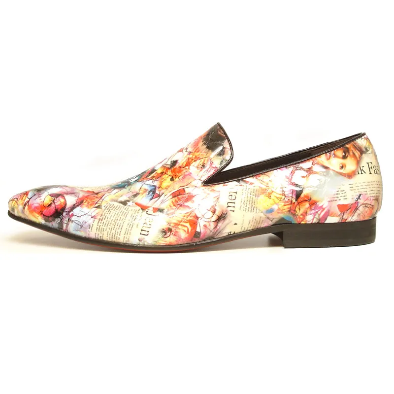 FI-6793 Lady Magazine Men's Leather Slip On Pointed Toe Slip on Fiesso by Aurelio Garica