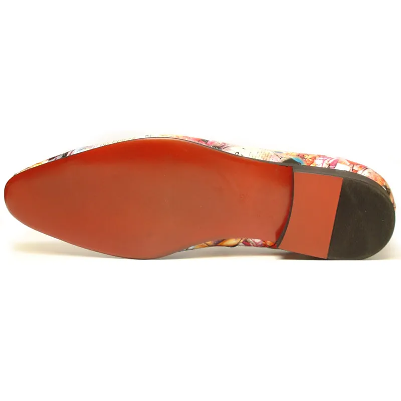 FI-6793 Lady Magazine Men's Leather Slip On Pointed Toe Slip on Fiesso by Aurelio Garica
