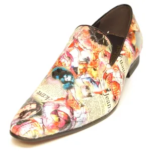 FI-6793 Lady Magazine Men's Leather Slip On Pointed Toe Slip on Fiesso by Aurelio Garica