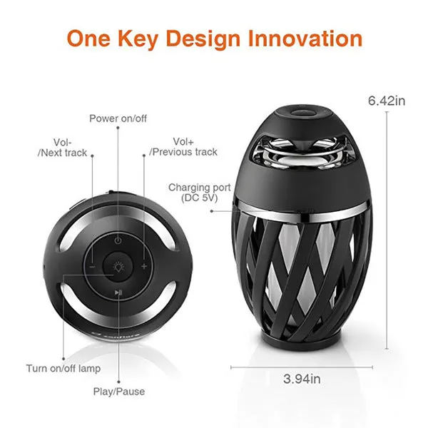 Flame Table Lamp Bluetooth Speaker