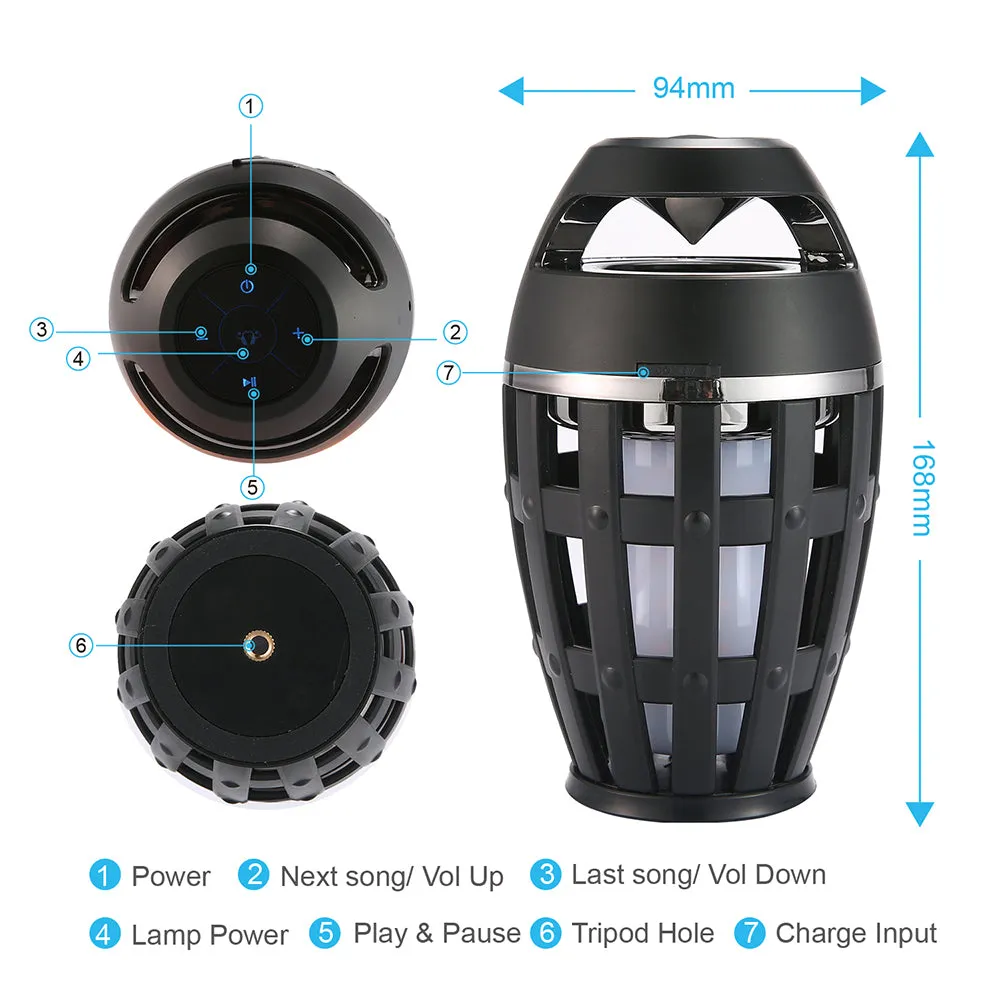 Flame Table Lamp Bluetooth Speaker