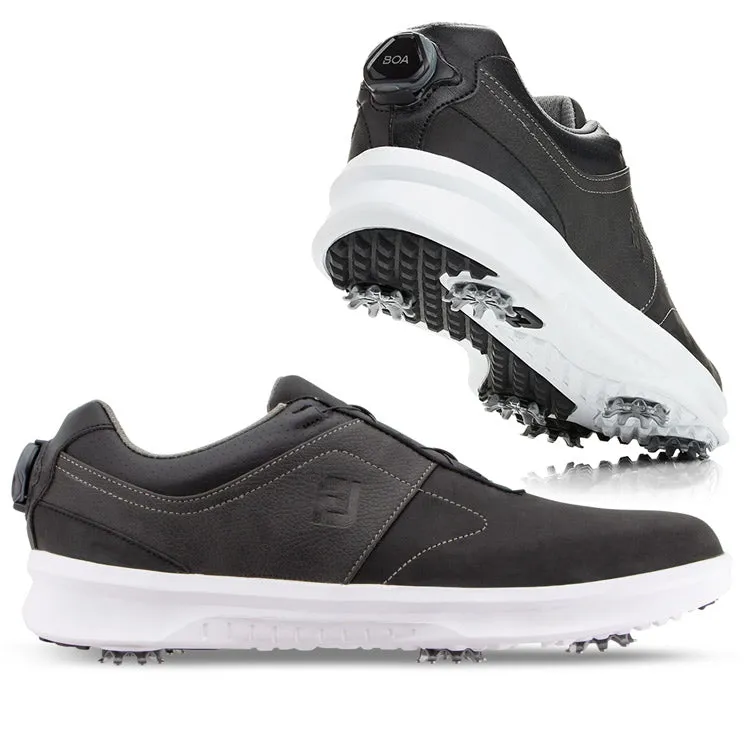 FootJoy Contour Series BOA Golf Shoes-Previous Season Style 9.5 Black/Charcoal (54186) M