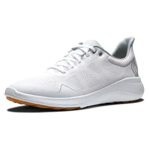 FootJoy Men's FJ Flex Previous Season Style Golf Shoe, White/White/Tan, 9