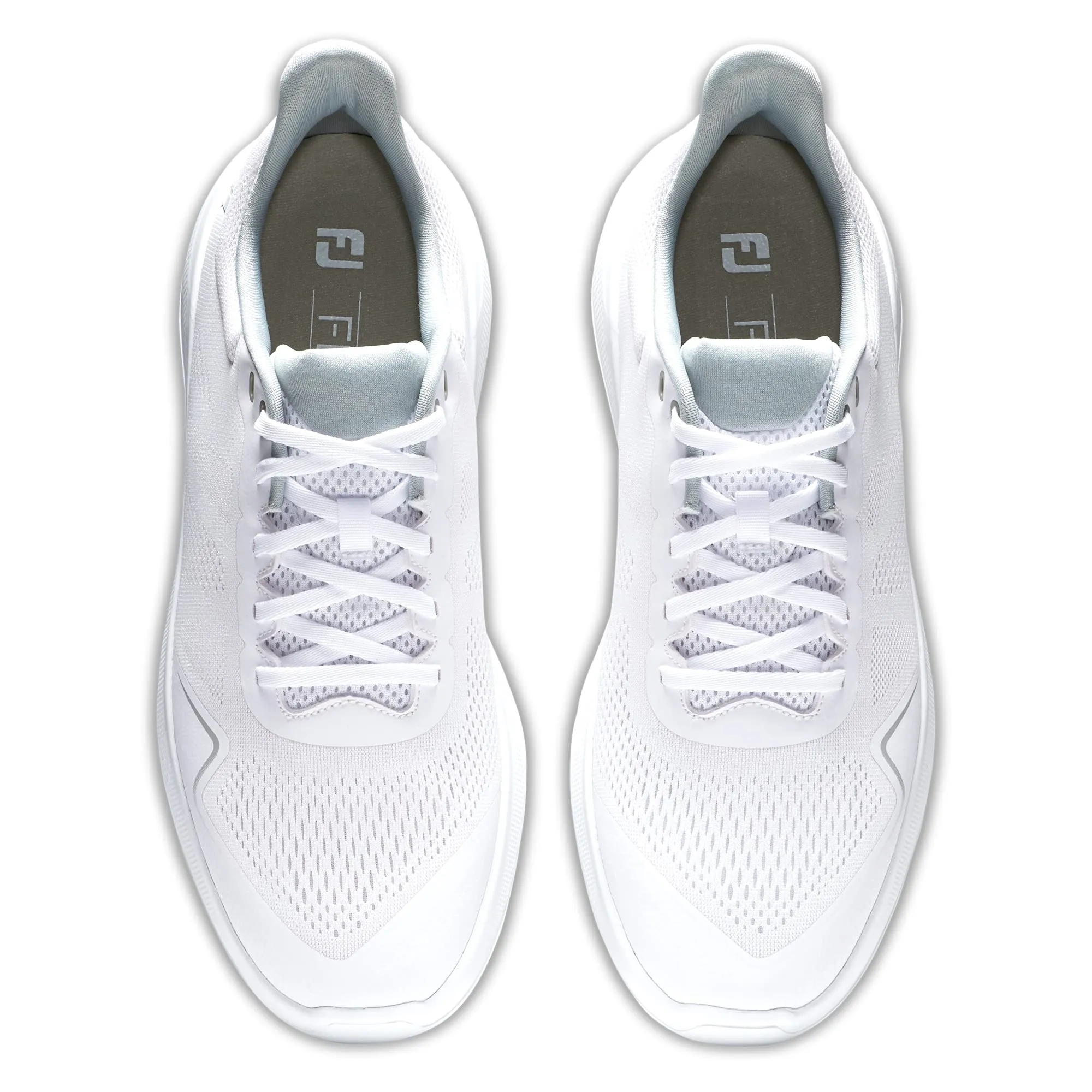 FootJoy Men's FJ Flex Previous Season Style Golf Shoe, White/White/Tan, 9