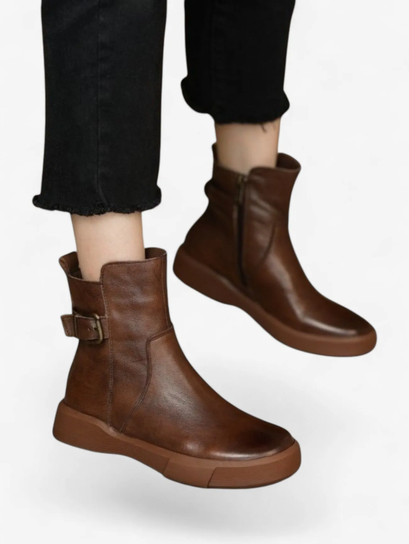 Foxes | Women's Warm Slip On Flat Ankle Boots