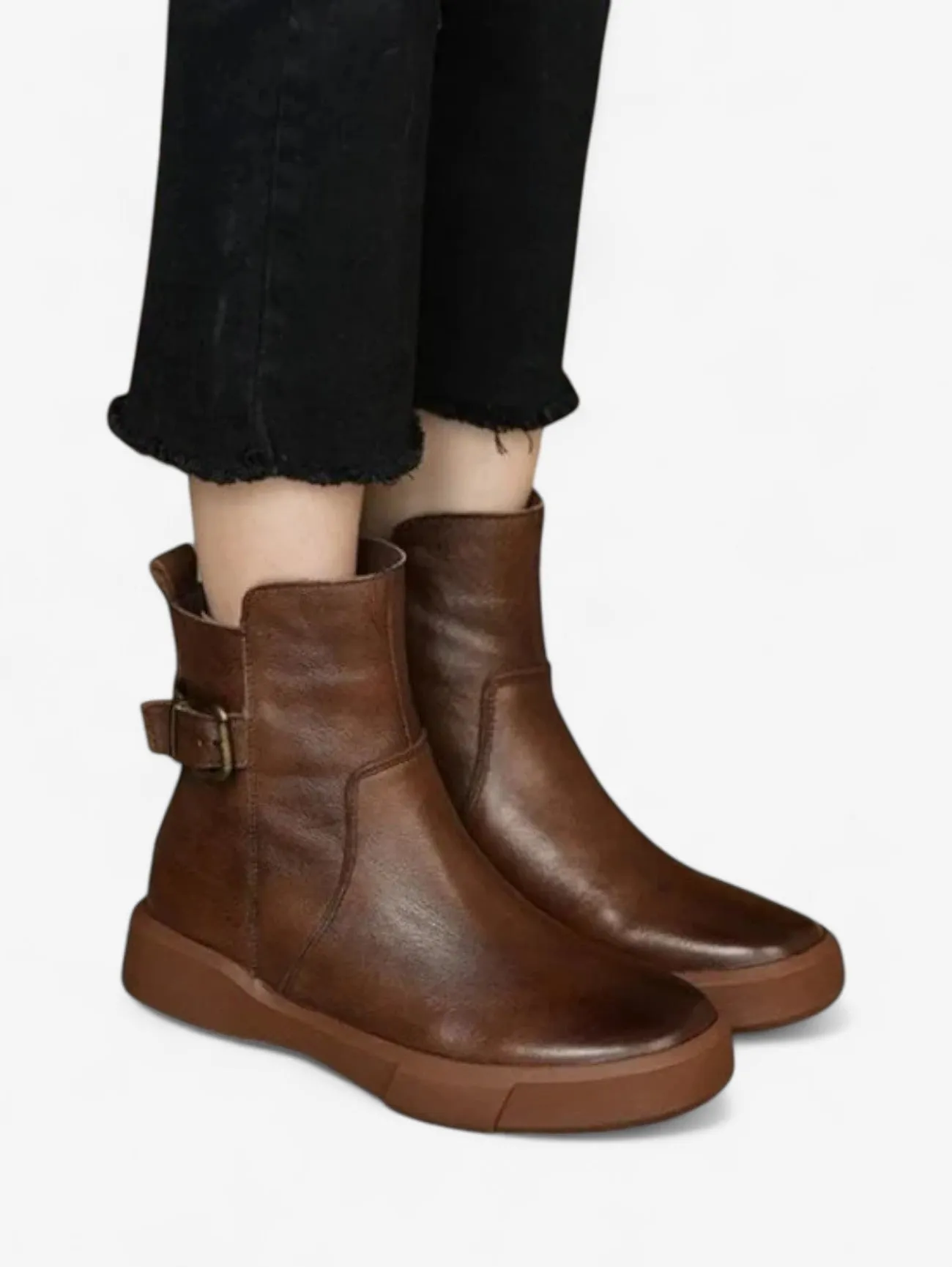 Foxes | Women's Warm Slip On Flat Ankle Boots