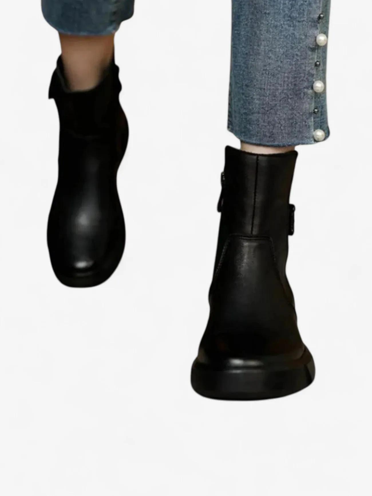 Foxes | Women's Warm Slip On Flat Ankle Boots