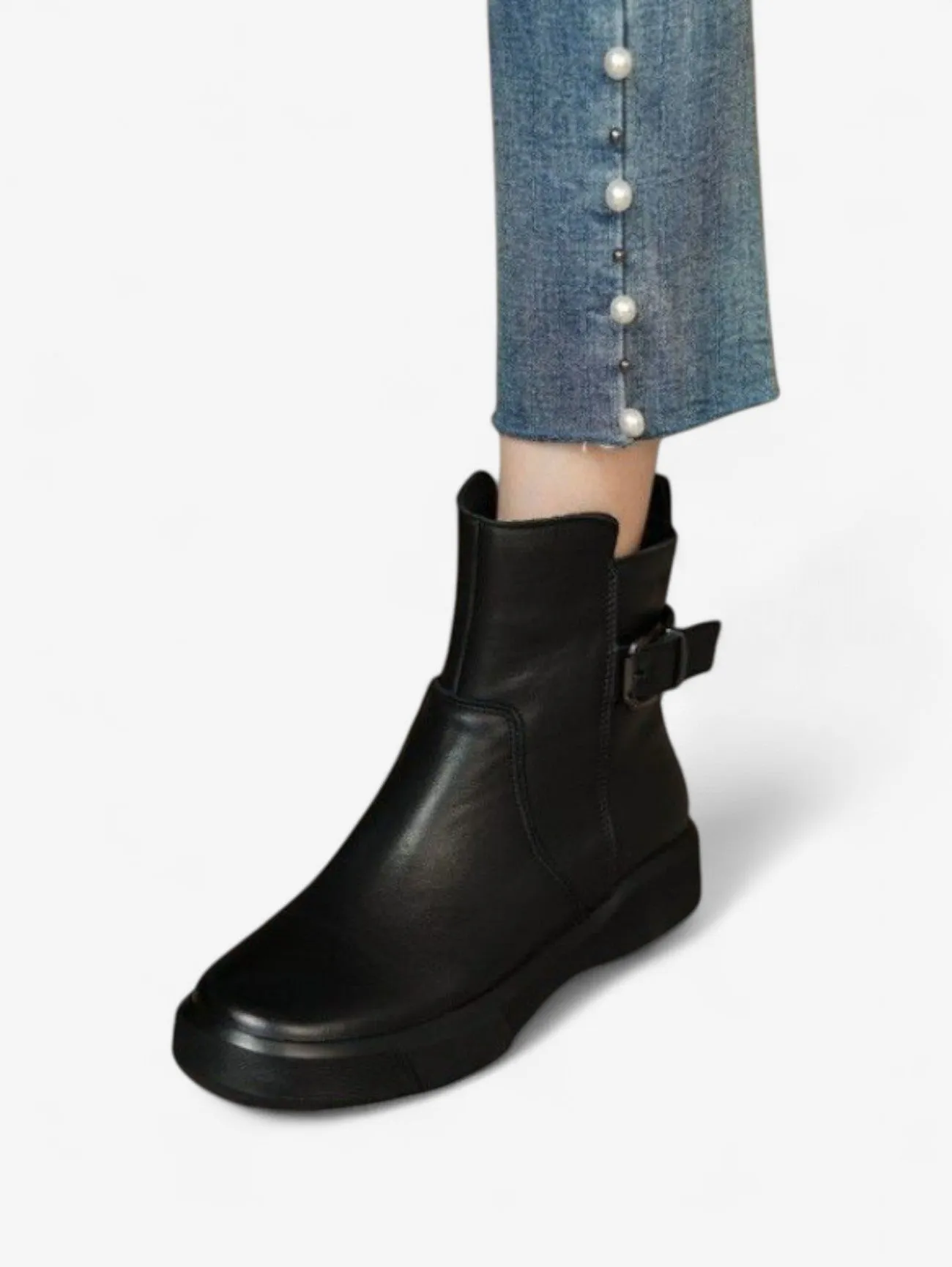 Foxes | Women's Warm Slip On Flat Ankle Boots