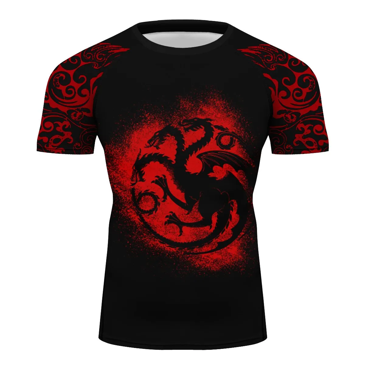 Game of Thrones House Targaryen Short Sleeve Athletic Tee Fitness Shirt