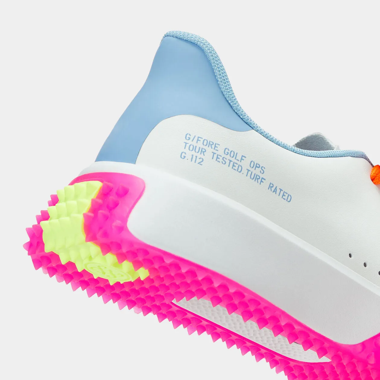 G/FORE G.112 Kiltie Womens Golf Shoe - Snow / Knockout Pink