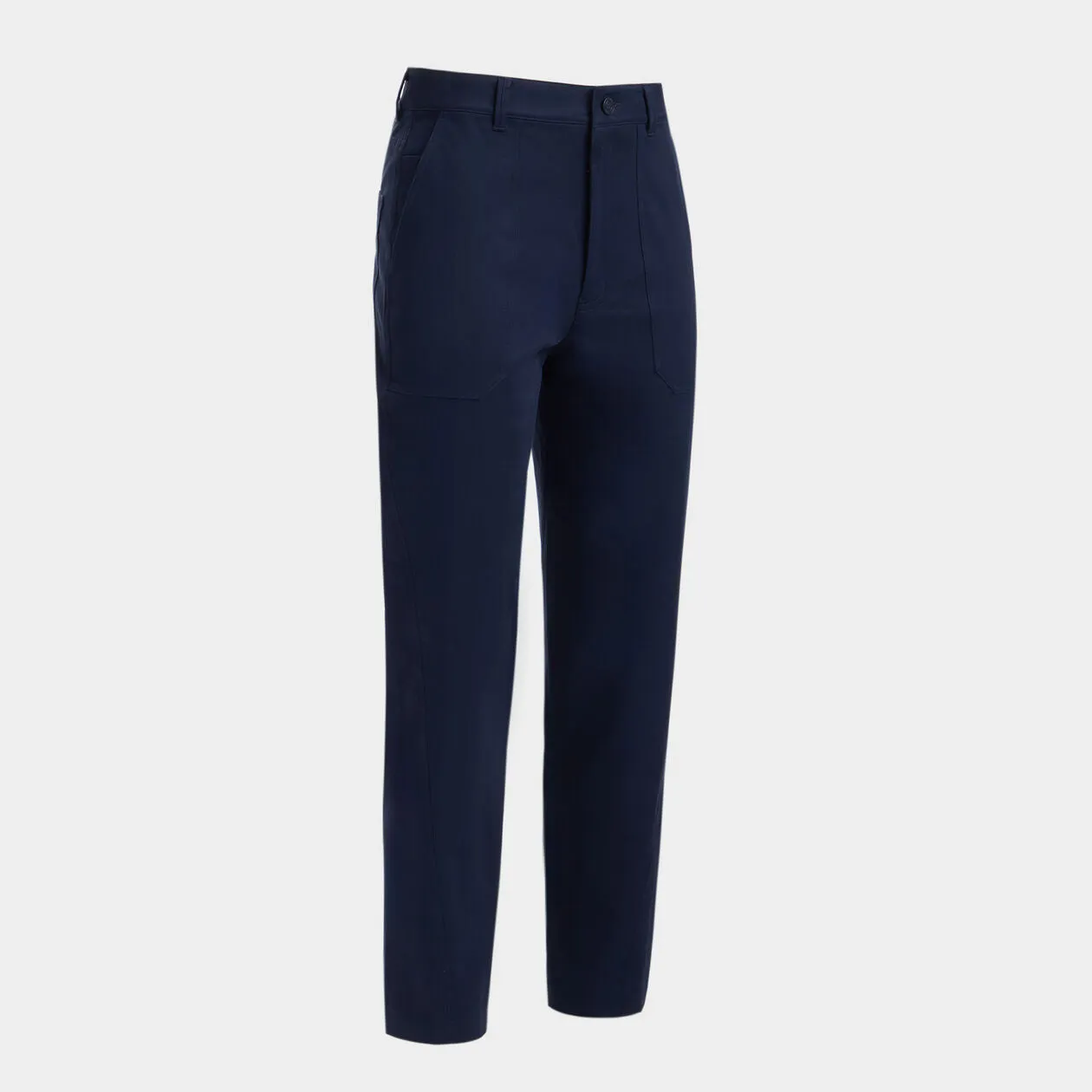 G/Fore Italian Cotton Twill High Raise Straight Tapered Womens Pants - Twilight