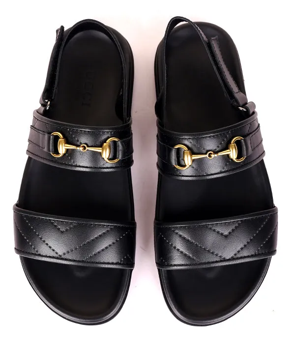 GG HorseBit Clip Sandals|Black
