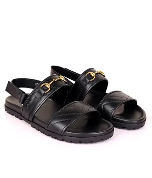 GG HorseBit Clip Sandals|Black