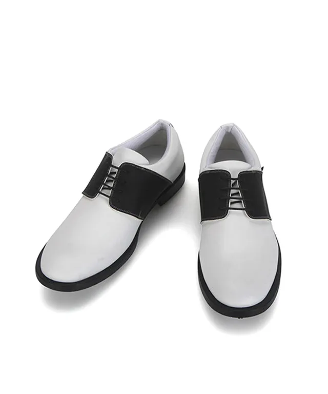 Giclee Men's Tour Player Premium Leather Golf Shoes - Black