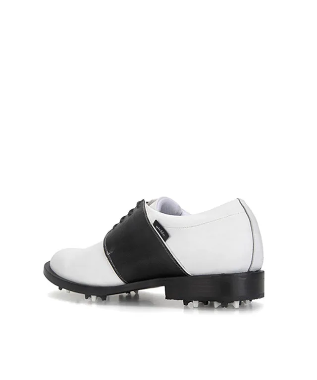 Giclee Men's Tour Player Premium Leather Golf Shoes - Black