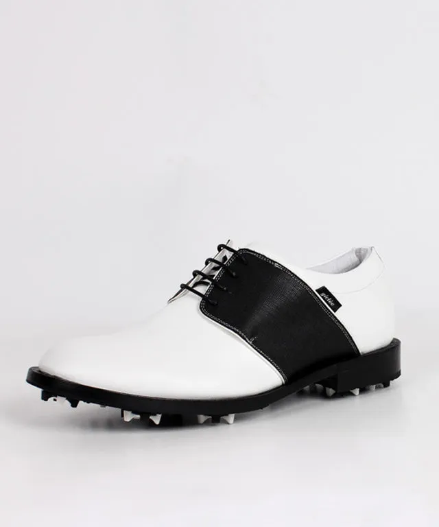 Giclee Men's Tour Player Premium Leather Golf Shoes - Black