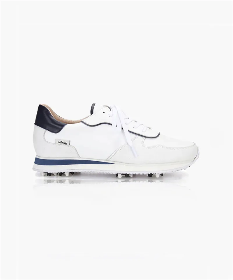 Giclee Unisex Courtyard Premium Leather Golf Shoes - Navy