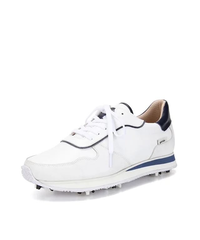 Giclee Unisex Courtyard Premium Leather Golf Shoes - Navy