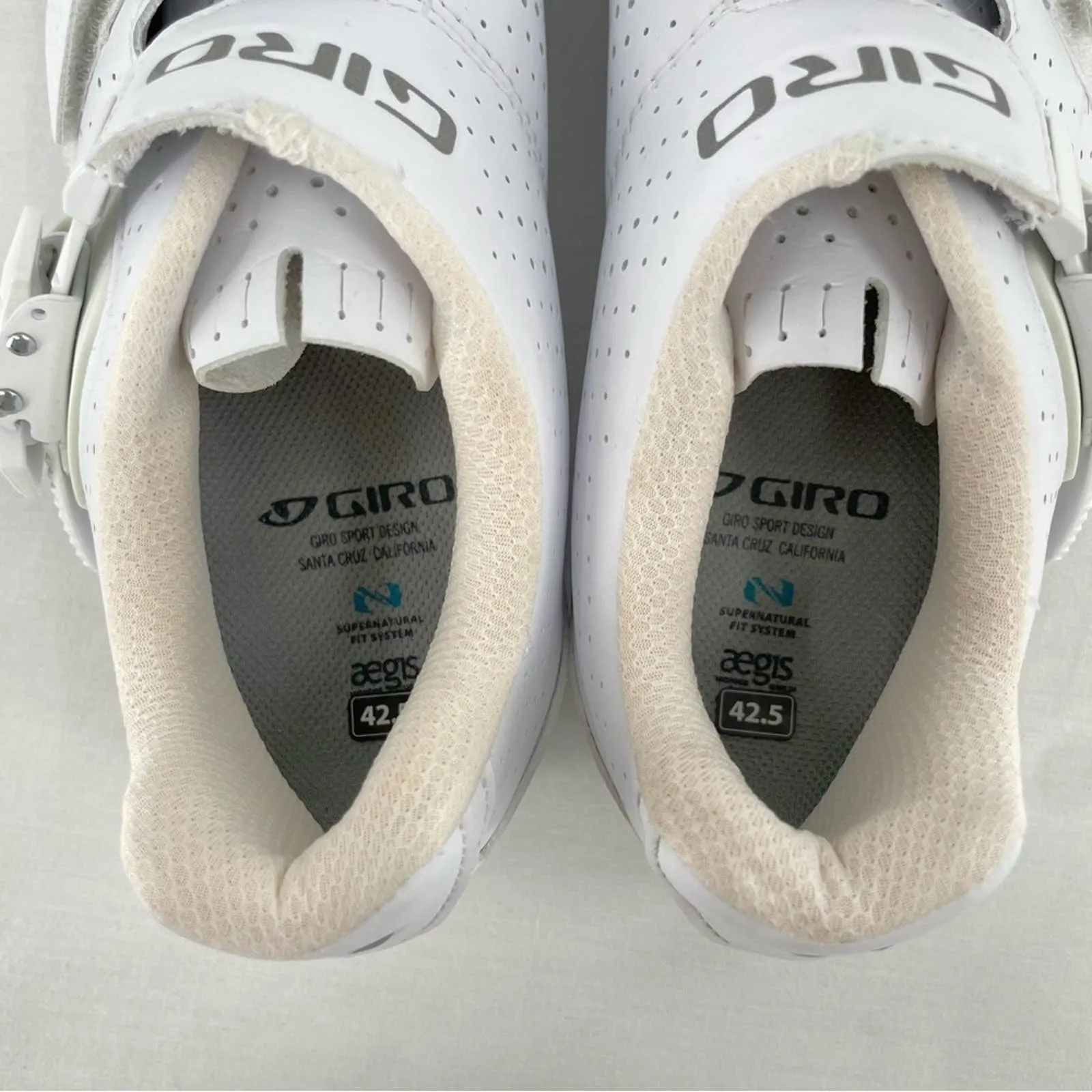 Giro ESPADA E70 Road Cycling Shoe Matte White Delta 3 Bolt Style Peloton Size 42.5