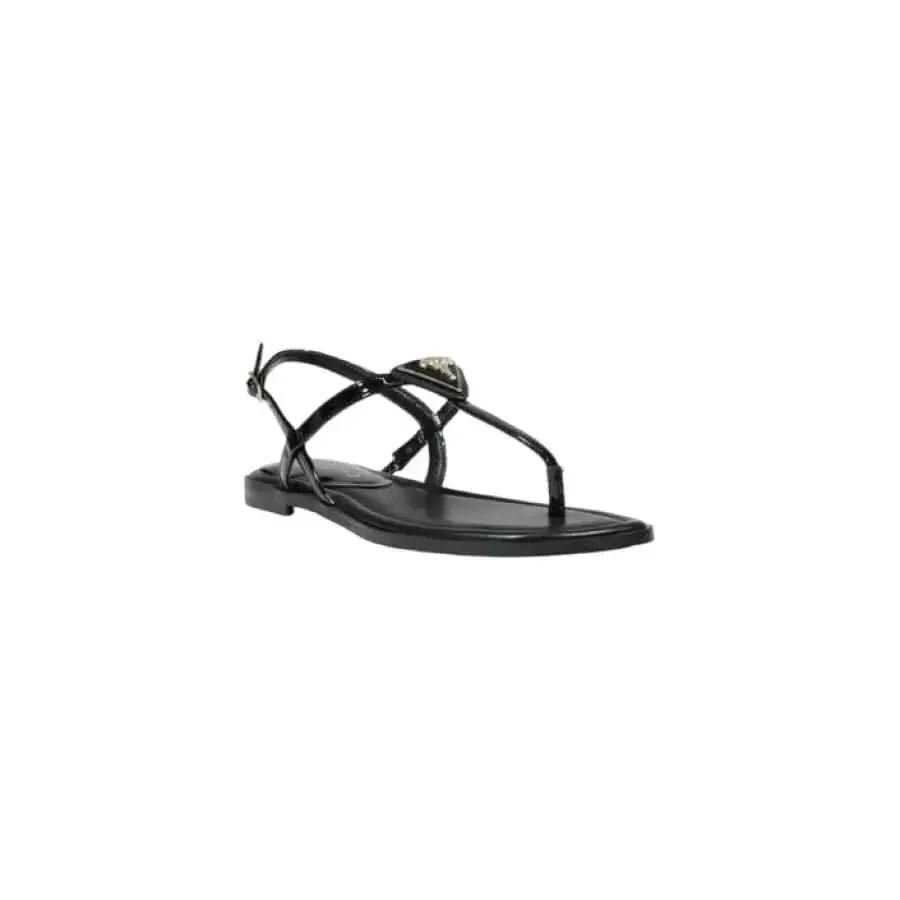 Guess Women's Black Sandals with Bow and Buckle