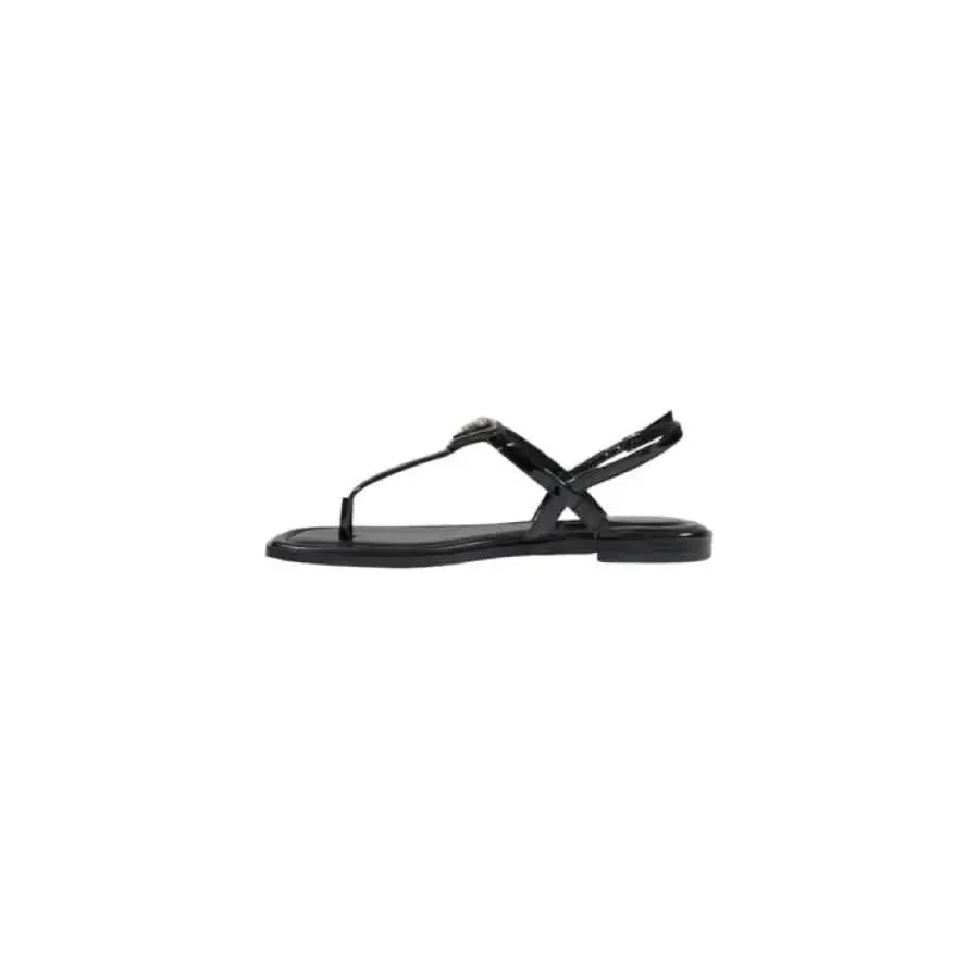 Guess Women's Black Sandals with Bow and Buckle