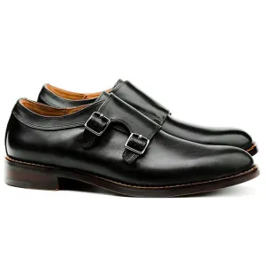 Handmade Cow Leather Monk Strap Dress Shoes