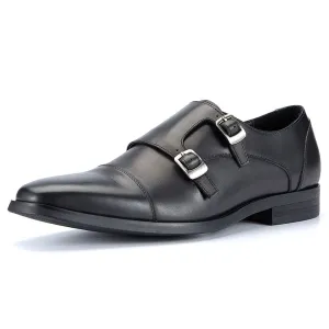 Handmade Full Grain Leather Double Monk Dress Shoes