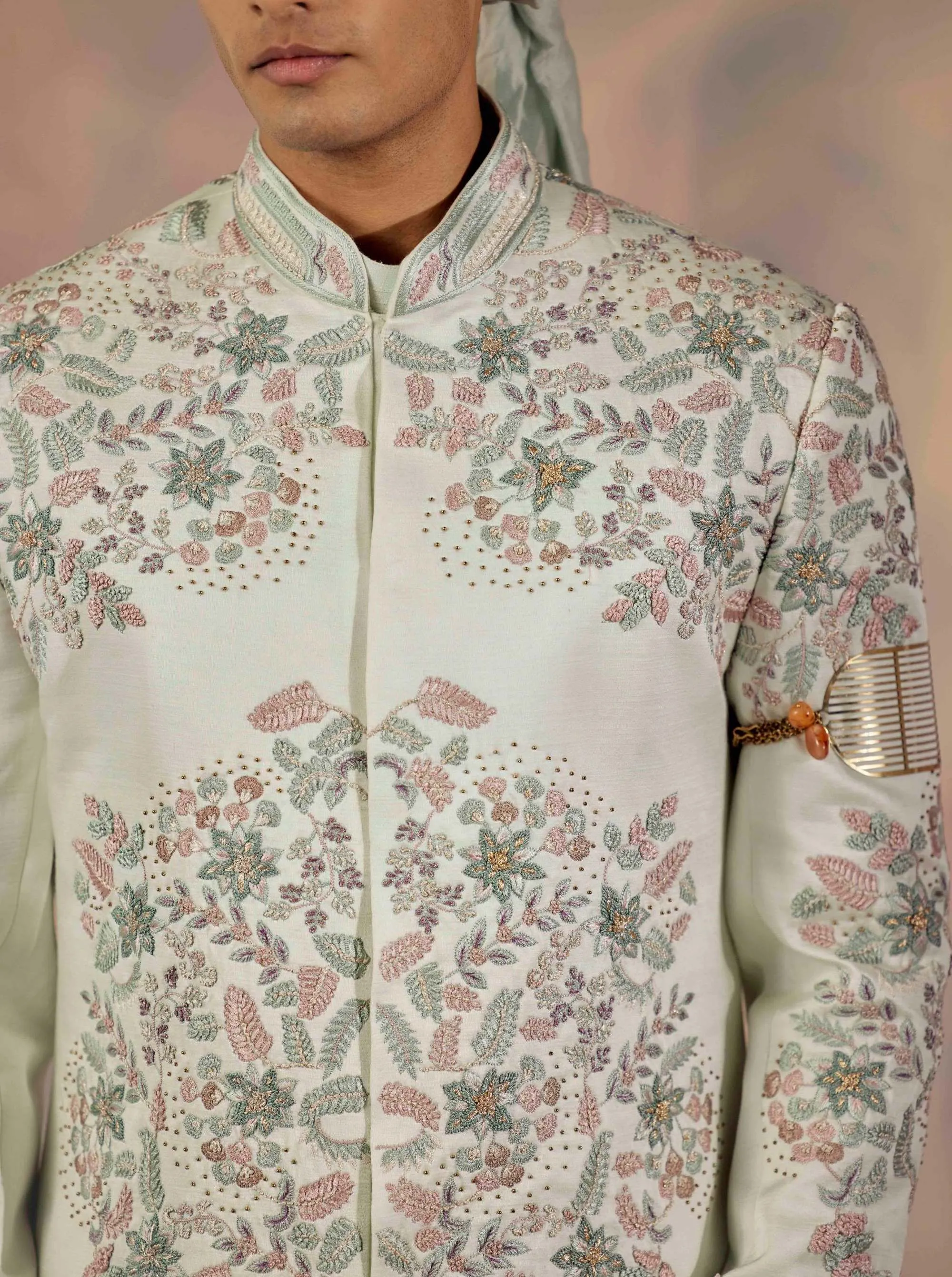 Hazy Blue Sherwani Set
